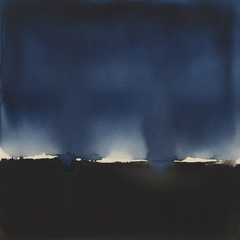 Indigo kunstprint